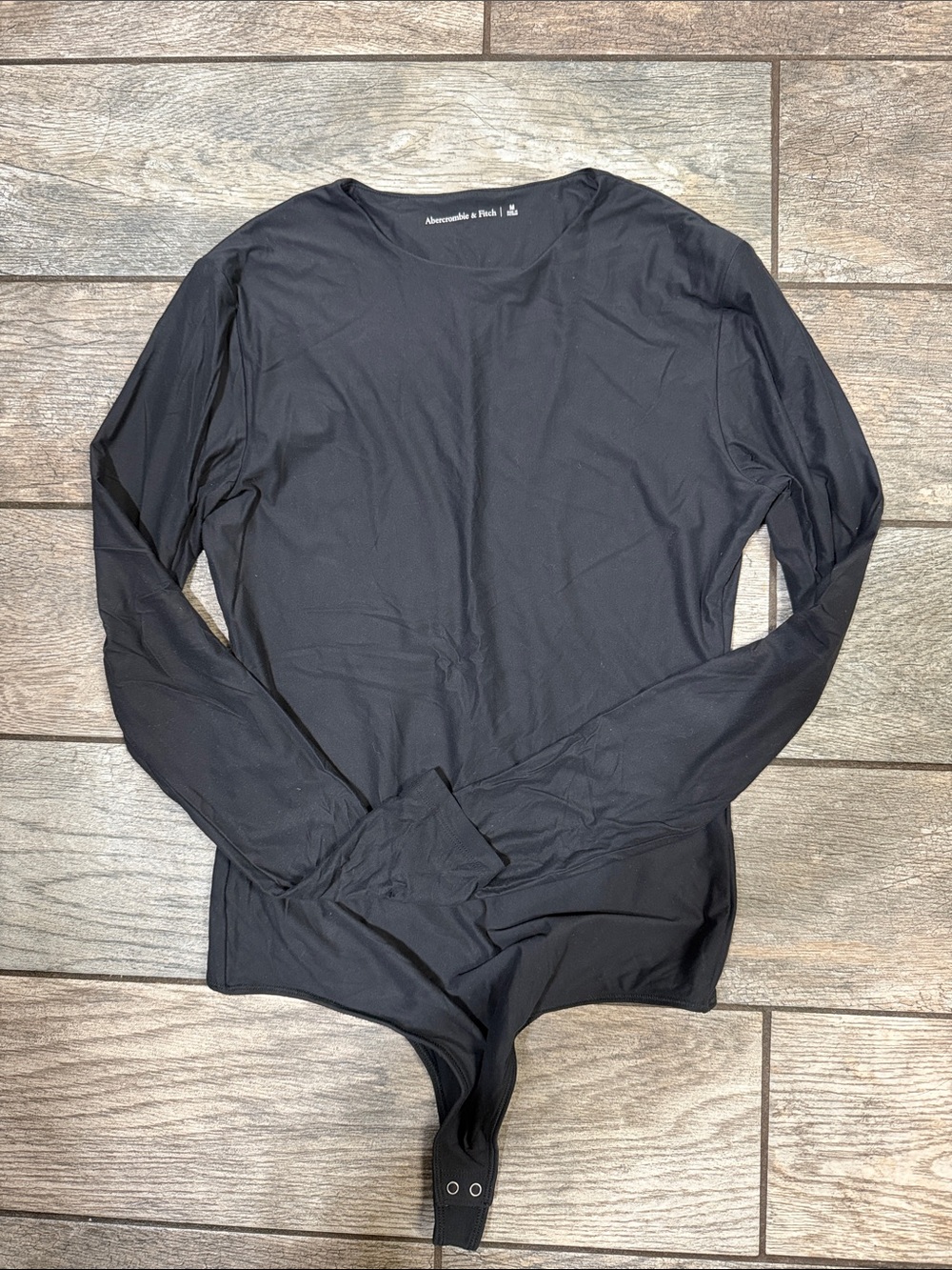 Abercrombie & Fitch Men’s Black Long-Sleeve Bodysuit Top